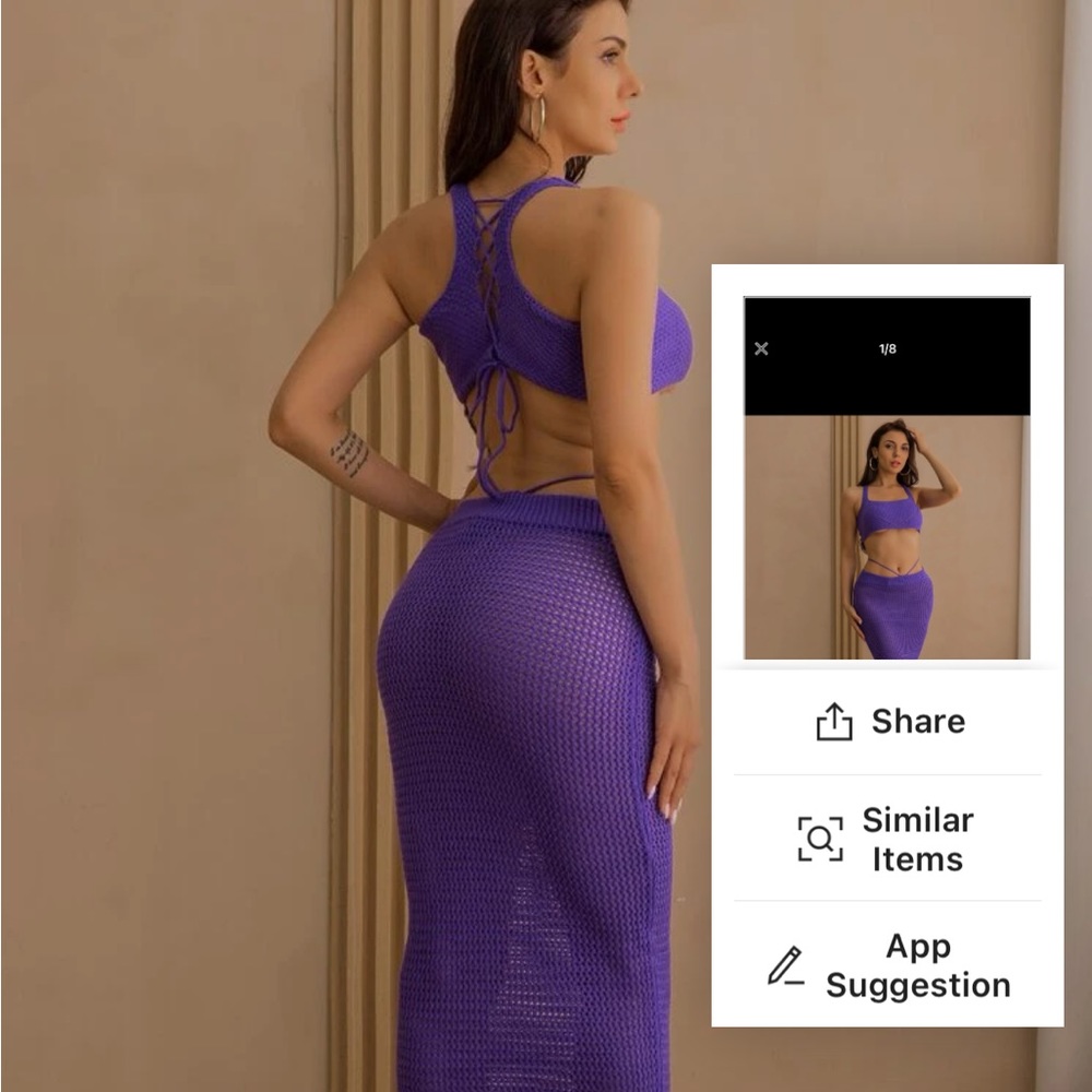 2 piece purple set